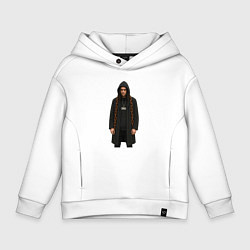 Толстовка оверсайз детская Bones с огромной цепью, цвет: белый