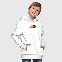 Толстовка оверсайз детская Японская машина арт, цвет: белый — фото 2