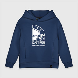 Толстовка оверсайз детская Кодзима продакшенс логотип, цвет: тёмно-синий