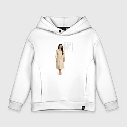 Толстовка оверсайз детская Lana Del Rey в белом платье, цвет: белый
