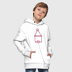 Толстовка оверсайз детская Стиль игры в кальмара, цвет: белый — фото 2