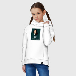 Толстовка оверсайз детская Squid game 212, цвет: белый — фото 2