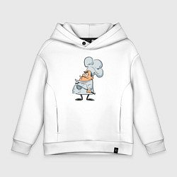 Толстовка оверсайз детская Мистер шеф, цвет: белый