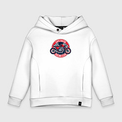 Толстовка оверсайз детская Cafe racer, цвет: белый