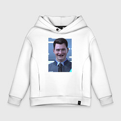 Толстовка оверсайз детская Коннор мем, цвет: белый