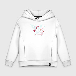 Толстовка оверсайз детская Милые волшебные животные лошадь и Пегас, цвет: белый