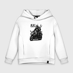 Толстовка оверсайз детская Bushido ride, цвет: белый