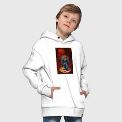 Толстовка оверсайз детская Space Marine, цвет: белый — фото 2