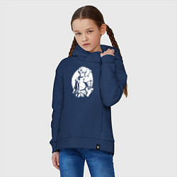Толстовка оверсайз детская Стальной воин аниме, цвет: тёмно-синий — фото 2