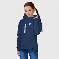 Толстовка оверсайз детская Всё идёт по плану - со знаком анархии, цвет: тёмно-синий — фото 2