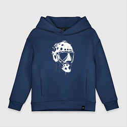 Детское худи оверсайз Белая хоккейная маска