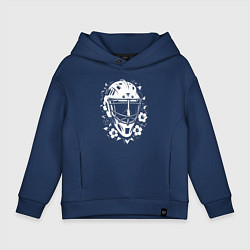 Детское худи оверсайз Шлем-маска в цветочном обрамлении