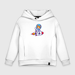 Детское худи оверсайз Собачка на ракете