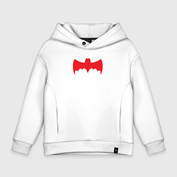 Толстовка оверсайз детская Red Batman style, цвет: белый