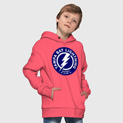 Толстовка оверсайз детская HC Tampa Bay Lightning, цвет: коралловый — фото 2