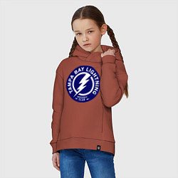 Толстовка оверсайз детская HC Tampa Bay Lightning, цвет: кирпичный — фото 2
