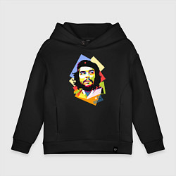 Толстовка оверсайз детская Che Guevara Art, цвет: черный