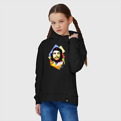 Толстовка оверсайз детская Che Guevara Art, цвет: черный — фото 2