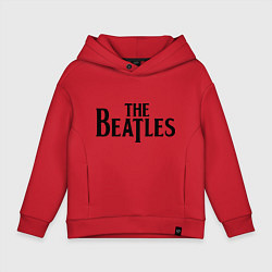 Толстовка оверсайз детская The Beatles, цвет: красный
