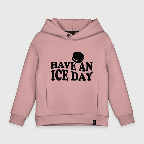 Детское худи оверсайз Have an ice day / Пыльно-розовый – фото 1