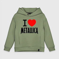 Детское худи оверсайз I love Metallica