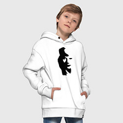 Толстовка оверсайз детская Саксофонист или девушка, цвет: белый — фото 2