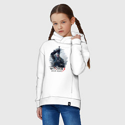 Толстовка оверсайз детская The Witcher 3, цвет: белый — фото 2