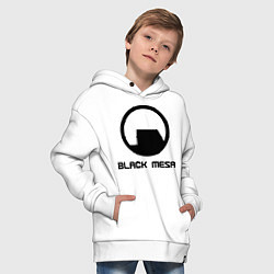 Толстовка оверсайз детская Black Mesa: Logo, цвет: белый — фото 2