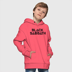 Толстовка оверсайз детская Black Sabbath, цвет: коралловый — фото 2