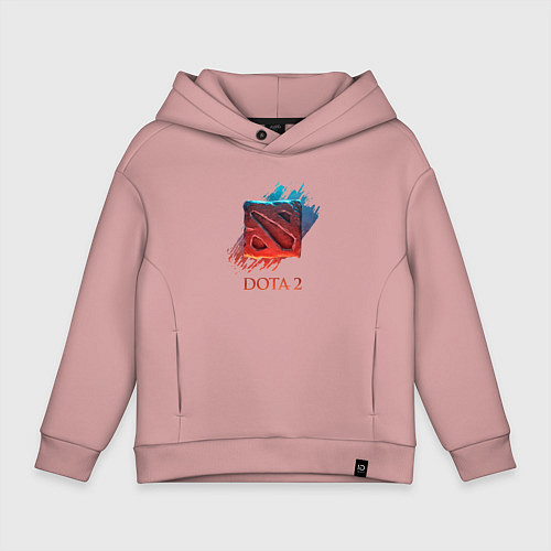 Детское худи оверсайз Dota 2 Shadows / Пыльно-розовый – фото 1