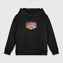 Толстовка оверсайз детская Los Angeles Lakers, цвет: черный
