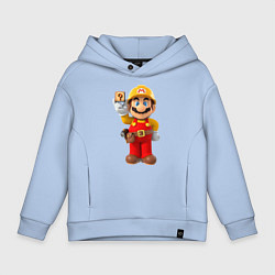 Толстовка оверсайз детская Super Mario, цвет: мягкое небо