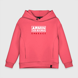 Толстовка оверсайз детская Armin van Buuren: Embrace, цвет: коралловый