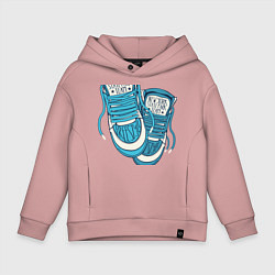 Толстовка оверсайз детская Sneakers, цвет: пыльно-розовый