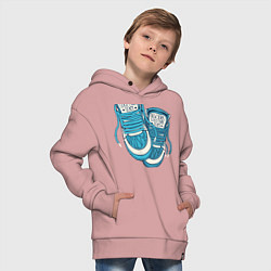 Толстовка оверсайз детская Sneakers, цвет: пыльно-розовый — фото 2