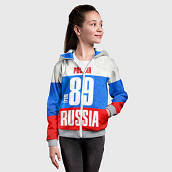 Толстовка на молнии детская Russia: from 89, цвет: 3D-меланж — фото 2