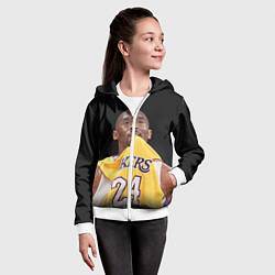 Толстовка на молнии детская Kobe Bryant, цвет: 3D-белый — фото 2