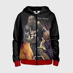 Толстовка на молнии детская Kobe Bryant, цвет: 3D-красный
