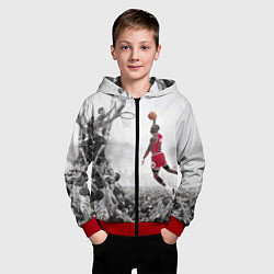 Толстовка на молнии детская Michael Jordan NBA, цвет: 3D-красный — фото 2