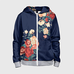 Детская толстовка на молнии Fashion flowers