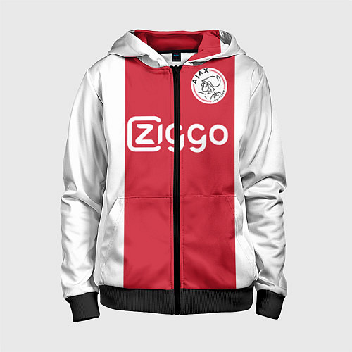 Детская толстовка на молнии Ajax FC: Ziggo / 3D-Черный – фото 1