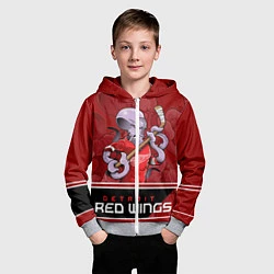 Толстовка на молнии детская Detroit Red Wings, цвет: 3D-меланж — фото 2