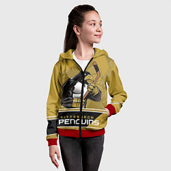 Толстовка на молнии детская Pittsburgh Penguins, цвет: 3D-красный — фото 2