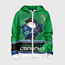 Толстовка на молнии детская Vancouver Canucks, цвет: 3D-белый