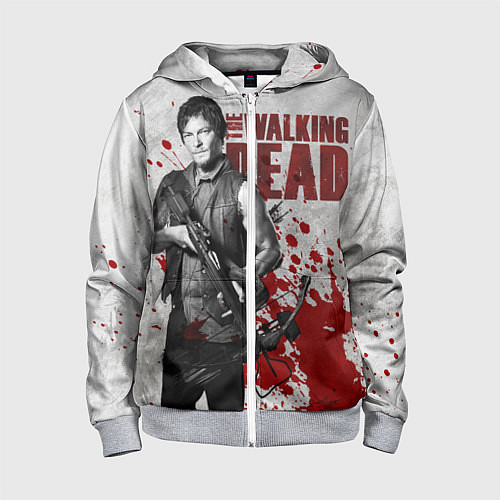 Детская толстовка на молнии Walking Dead: Deryl Dixon / 3D-Меланж – фото 1
