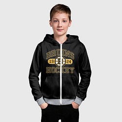 Толстовка на молнии детская Boston Bruins: Est.1924, цвет: 3D-меланж — фото 2