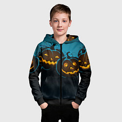 Толстовка на молнии детская Halloween3, цвет: 3D-черный — фото 2