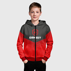 Толстовка на молнии детская Gambit Gaming Uniform, цвет: 3D-красный — фото 2