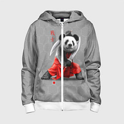 Толстовка на молнии детская Master Panda, цвет: 3D-белый