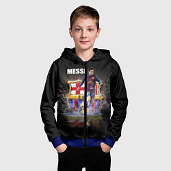 Толстовка на молнии детская Messi FCB, цвет: 3D-синий — фото 2